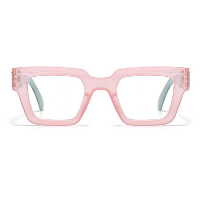 bullabulling Oprah Style Reading Glasses for Women Men, Fashion Square Blue Light Blocking Readers Lo5 (pink, 2.0, x) - Image 2