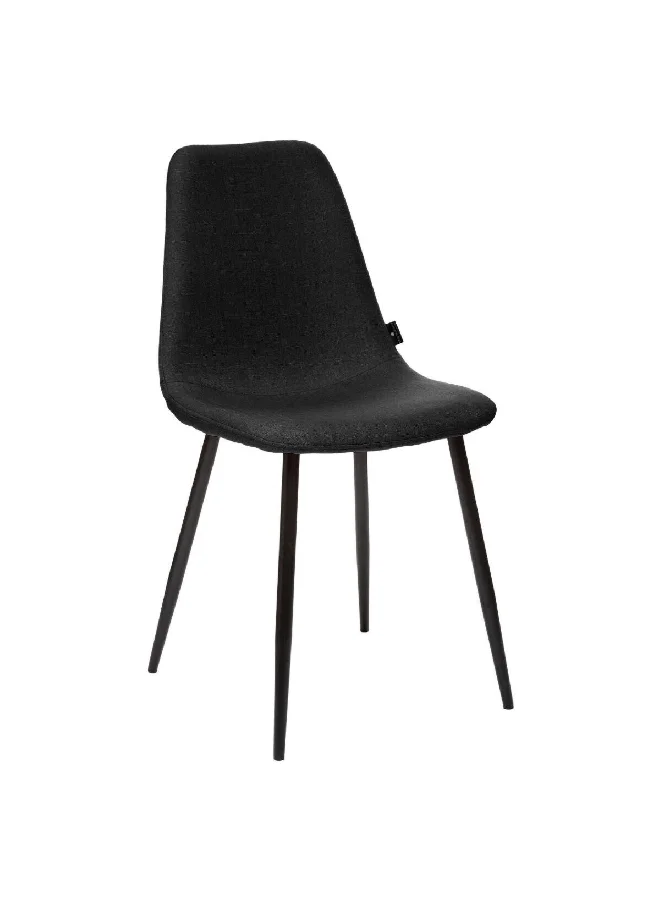 atmosphera Tyka Sturdy Legs Comfortable Backrest Dining Chair Black 85.5 x 44 x 51 cm 131255C