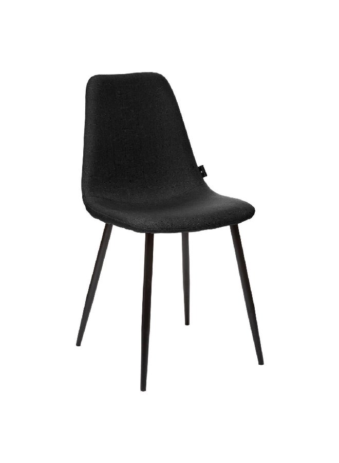 atmosphera Tyka Sturdy Legs Comfortable Backrest Dining Chair Black 85.5 x 44 x 51 cm 131255C - Image 1