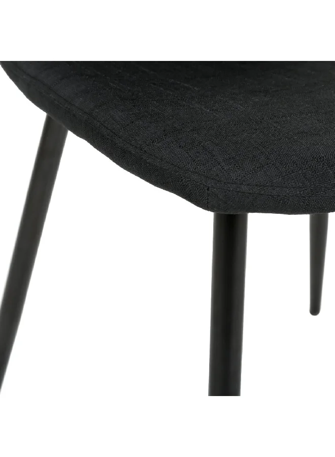 atmosphera Tyka Sturdy Legs Comfortable Backrest Dining Chair Black 85.5 x 44 x 51 cm 131255C