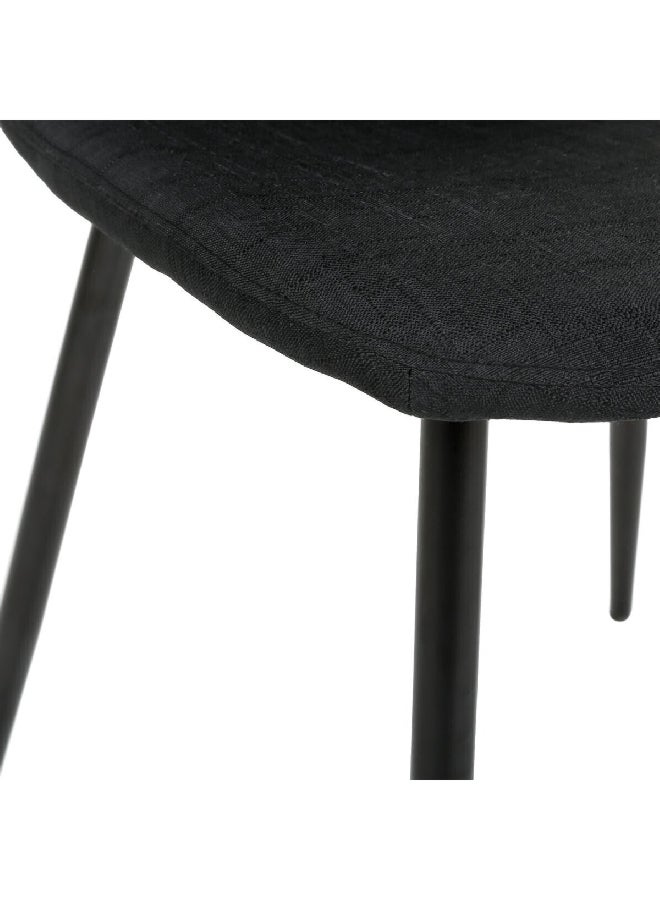 atmosphera Tyka Sturdy Legs Comfortable Backrest Dining Chair Black 85.5 x 44 x 51 cm 131255C - Image 2