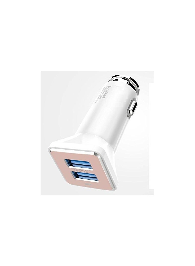 EMY MY-115, 2xUSB, 4.2A, 21WTurbo Car Charger (White) - Image 1