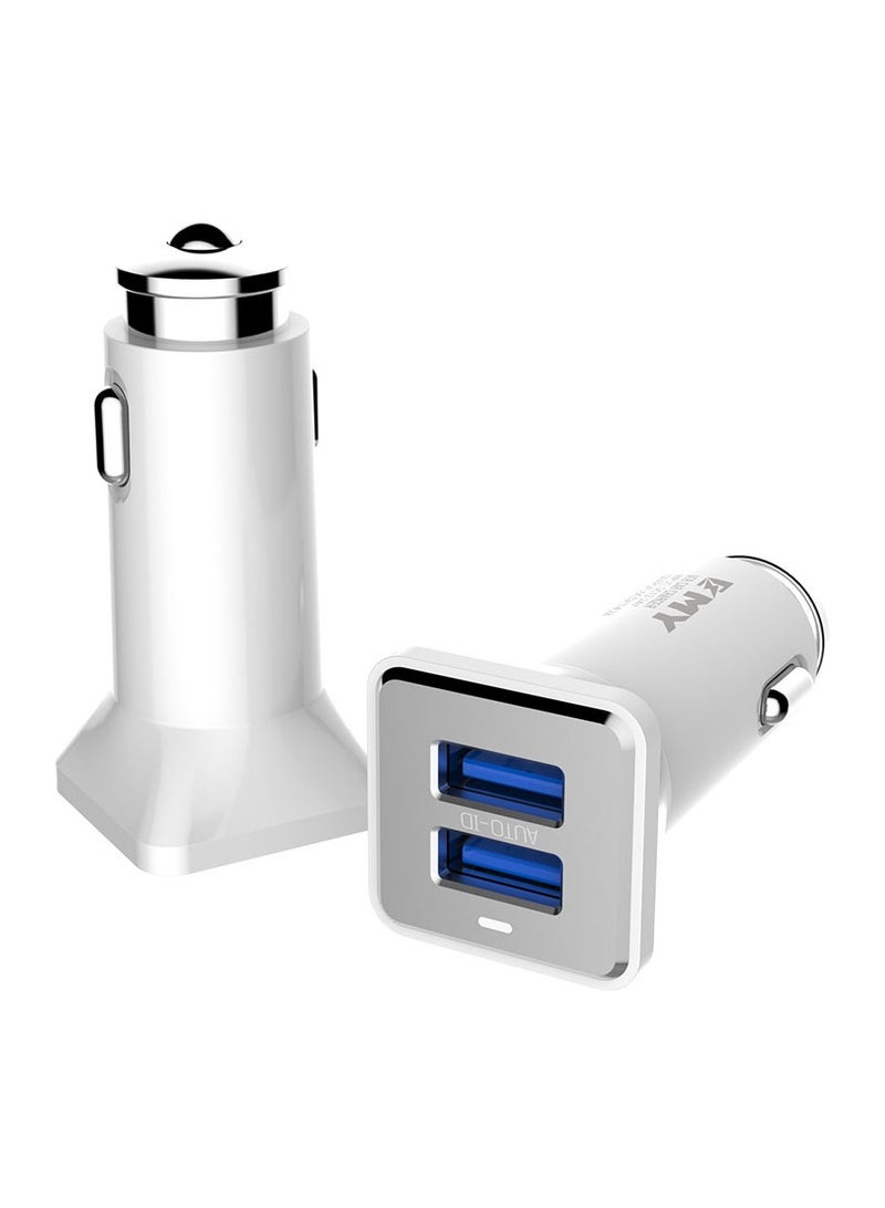 EMY MY-115, 2xUSB, 4.2A, 21WTurbo Car Charger (White) - Image 3
