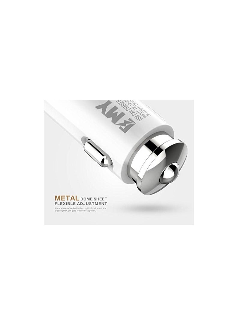 EMY MY-115, 2xUSB, 4.2A, 21WTurbo Car Charger (White) - Image 5