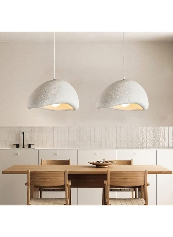 Etronikstore Creative Japanese Modern Wabi-Sabi Style pendant,Simple Light With Classic Lamp | Wabi-sabi Style pendant Hanging Light for kitchen Dining Living Room Cafe Modern Style White Color 40CM - Image 2