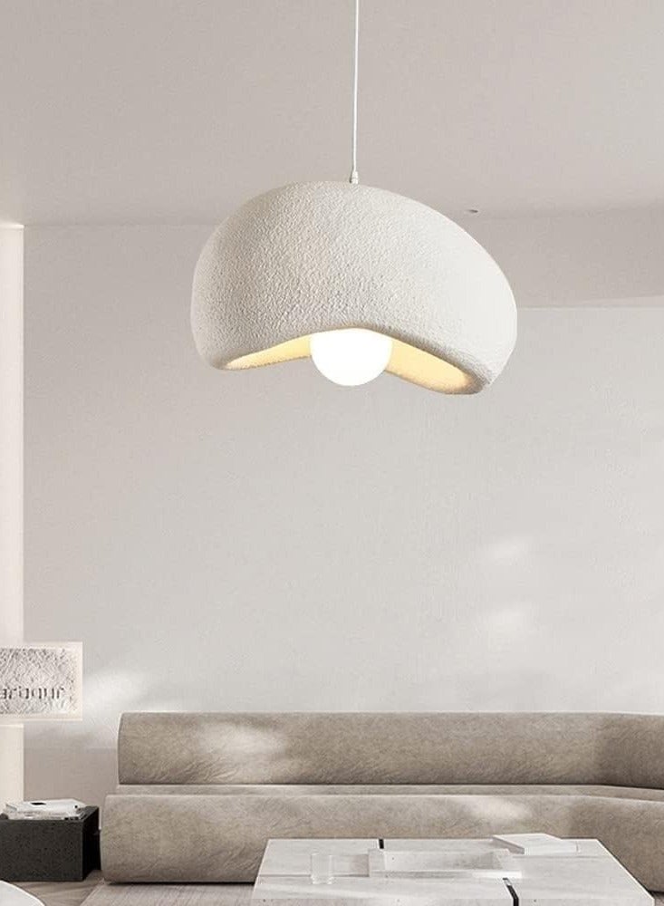Etronikstore Creative Japanese Modern Wabi-Sabi Style pendant,Simple Light With Classic Lamp | Wabi-sabi Style pendant Hanging Light for kitchen Dining Living Room Cafe Modern Style White Color 40CM - Image 1
