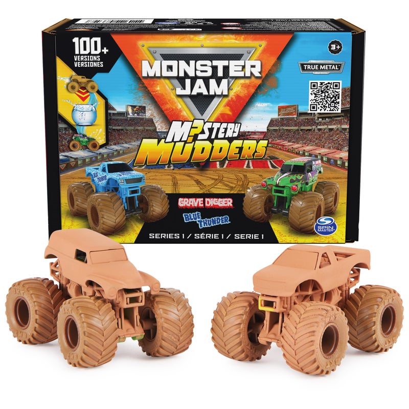 Monster Jam Mystery Mudders 2Pack Monster Trucks Official 164 DieCast Vehicles Wash to Reveal Styles Will Vary Kids Toys for Boys 3 and Up - Image 4