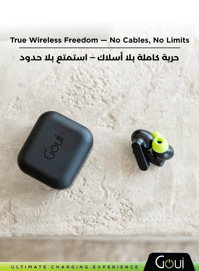 Goui True Wireless Earbuds for iPhone 17/16 /15/14 Series, Samsung, Galaxy, Huawei and More – G-Pods Pro Earbuds Bluetooth 5.3, Active Noise Cancellation (ANC), Dual Microphones, Up to 20 Hours Playtime, Touch Controls, Compact Lightweight Design, iOS & Android Black - Image 3
