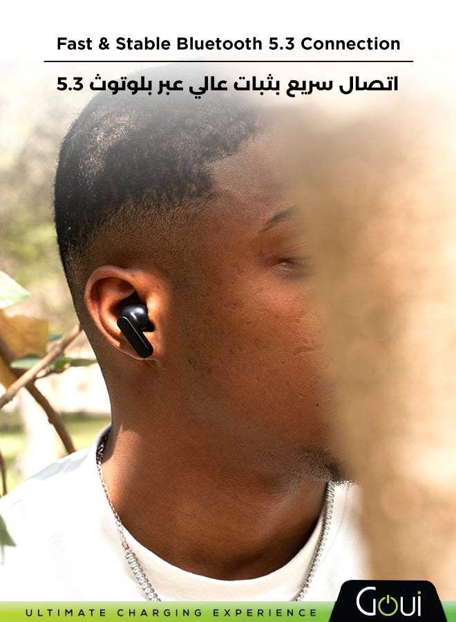 Goui True Wireless Earbuds for iPhone 17/16 /15/14 Series, Samsung, Galaxy, Huawei and More – G-Pods Pro Earbuds Bluetooth 5.3, Active Noise Cancellation (ANC), Dual Microphones, Up to 20 Hours Playtime, Touch Controls, Compact Lightweight Design, iOS & Android Black - Image 4
