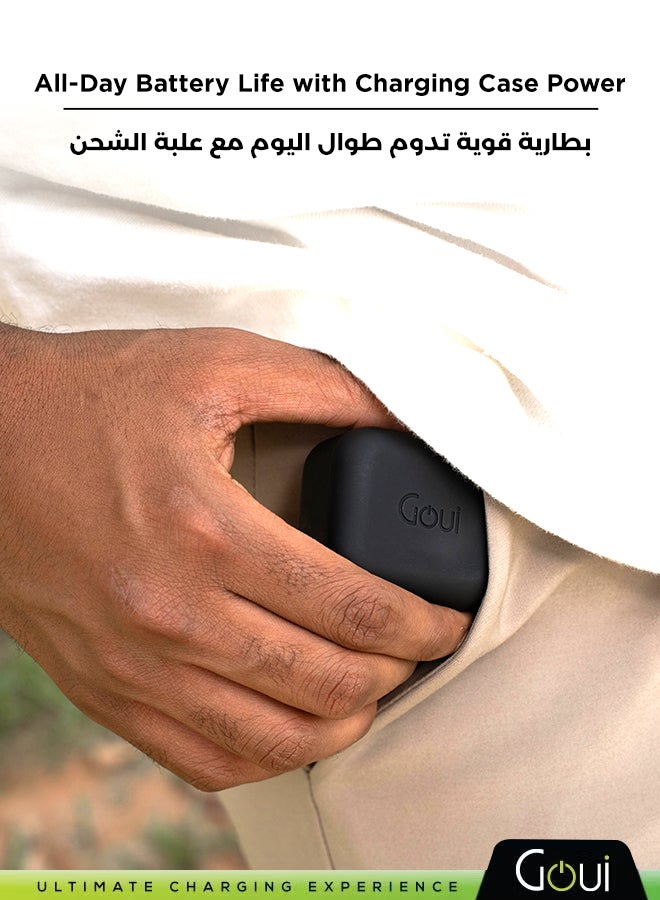 Goui True Wireless Earbuds for iPhone 17/16 /15/14 Series, Samsung, Galaxy, Huawei and More – G-Pods Pro Earbuds Bluetooth 5.3, Active Noise Cancellation (ANC), Dual Microphones, Up to 20 Hours Playtime, Touch Controls, Compact Lightweight Design, iOS & Android Black - Image 5