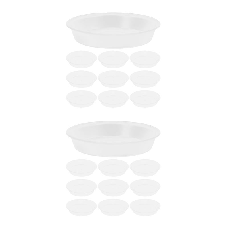 20 pcs Saucers For Plant Pots Clear Plant Saucers Plant Tray Flower Pot Saucers Ideal For Plant Trays Planter Plates To Catch Water - Image 1