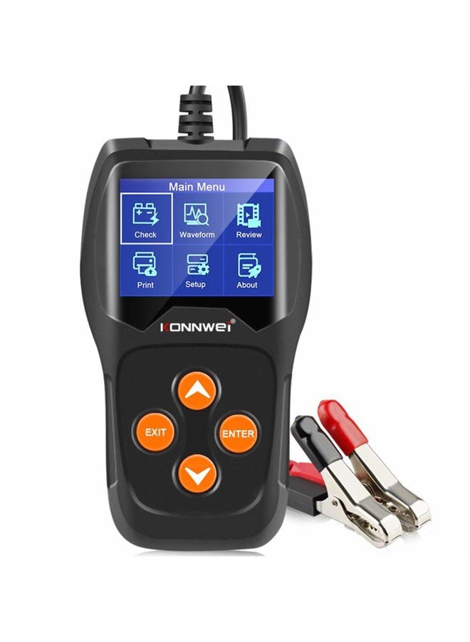 Konnwei KW600 12V Automotive Battery Tester Professional 100-2000 CCA 220AH Car Battery Load Analyzer and Alternator Tester for Car/Boat/Motorcycle - Image 1