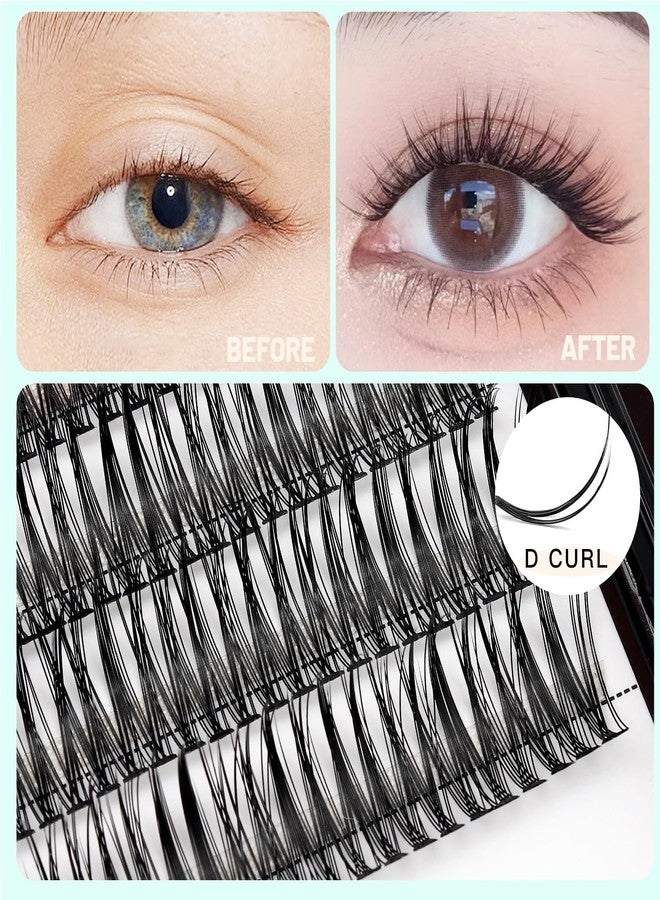 Bodermincer 400pcs D Curl Lash Clusters 8-10-12-14mm/10-12-14-16mm MIX Fish Tail Lash Cluster Premade Volume Lash Fans Volume Lashes Knotted (Black 8-10-12-14mm MIX) - Image 4