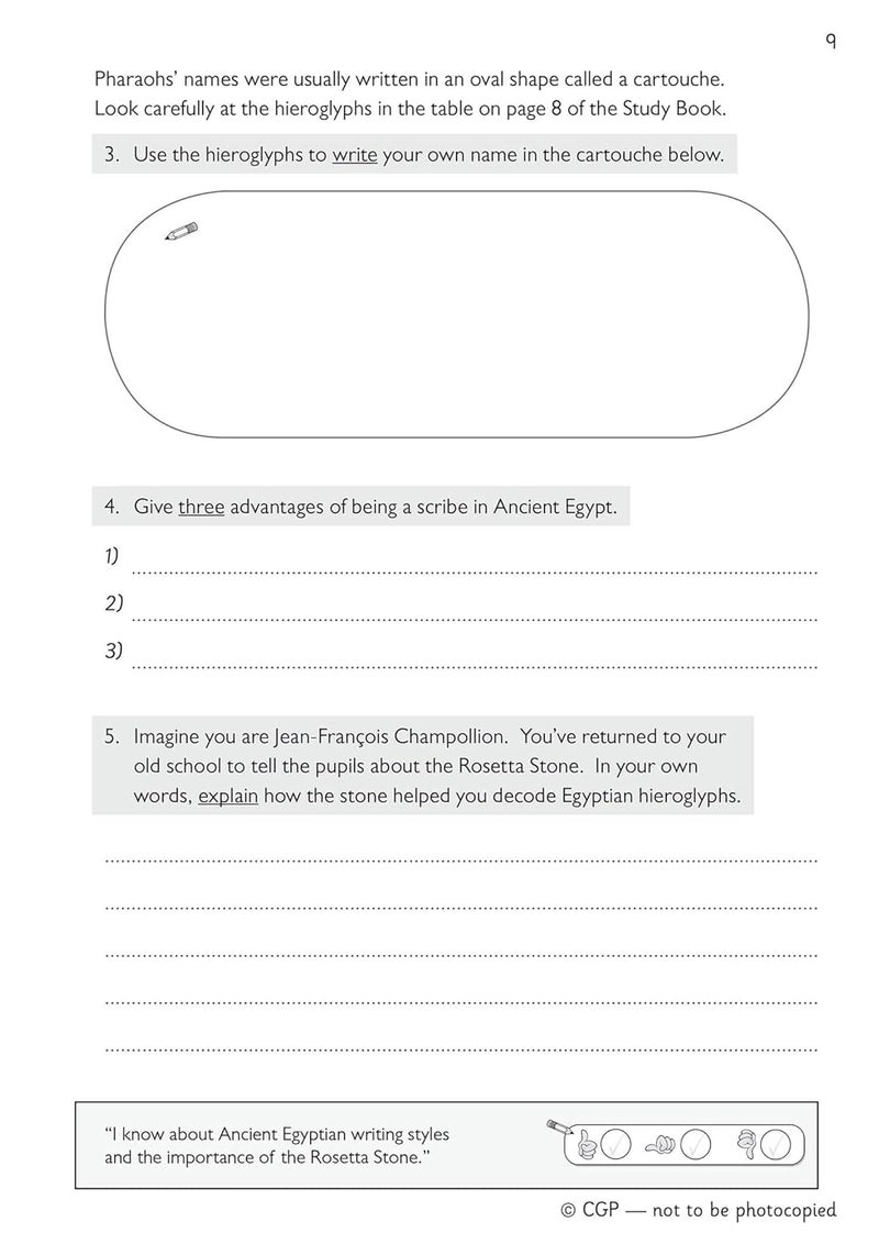 Coordination Group Publications Ltd (CGP) New KS2 Discover & Learn: History - Ancient Egyptians Activity Book KS2 History) - Image 5