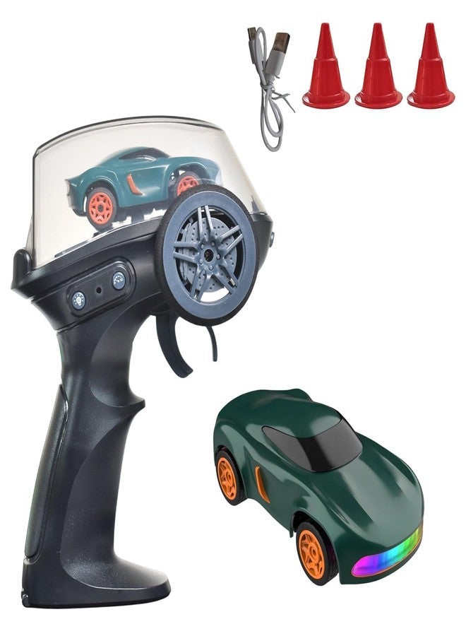 KIDIIG Dash Remote Control Car | Mini 1:64 Scale 2.4GHz RC Drifting Car with Dual Speed & LED Light Modes | Interchangeable Wheel Sleeves | Fun Toy Car for Kids | Best Diwali Gift - Image 1