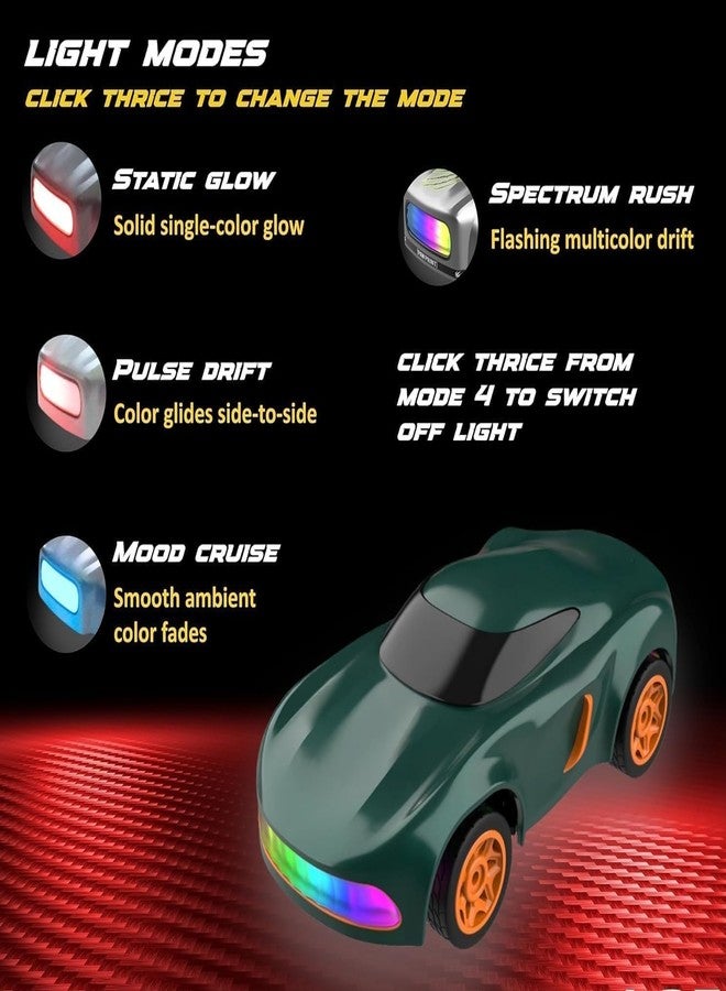 KIDIIG Dash Remote Control Car | Mini 1:64 Scale 2.4GHz RC Drifting Car with Dual Speed & LED Light Modes | Interchangeable Wheel Sleeves | Fun Toy Car for Kids | Best Diwali Gift - Image 5