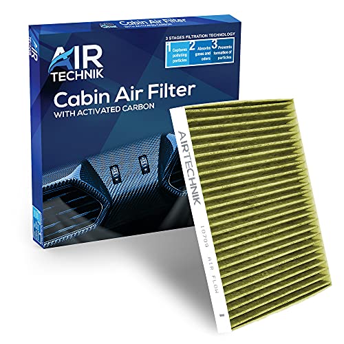 AirTechnik CF10709 PM2.5 Cabin Air Filter w/Activated Carbon | Fits Select 2005-2017 KIA Forte 5, Koup, Rio, Rio5, Rondo, Sportage, Hyundai Accent, Genesis Coupe, Tuscon, Veloster - 08790-2E200 - Image 1