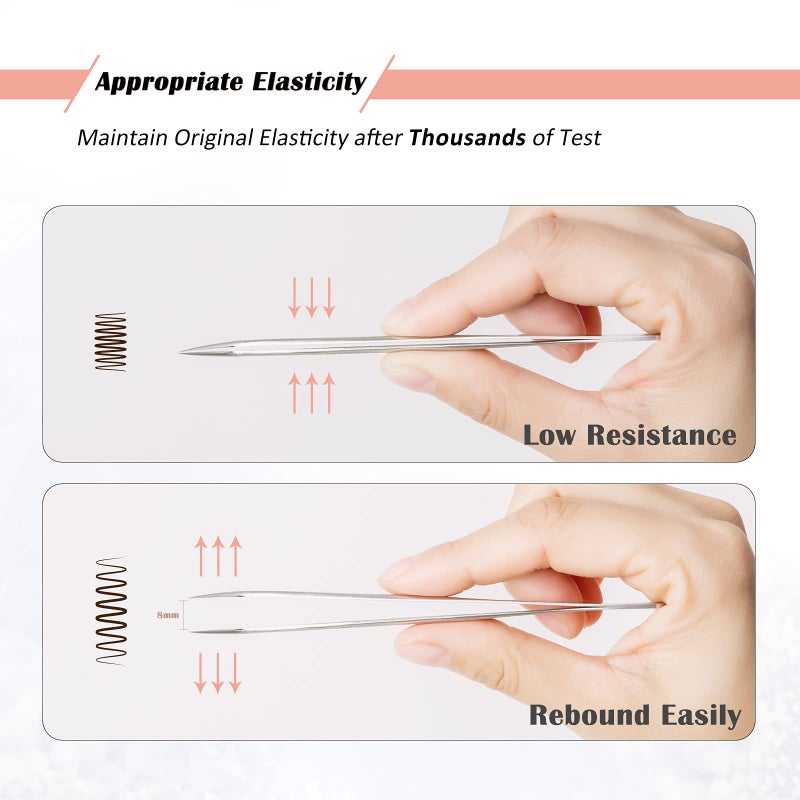 LANKIZ Eyelash Extension Tweezers Set 5 PCS for Eyelash Extensions Stainless Steel Lash Tweezers for Volume Lash Extensions-Rose Gold pinzas para pestaas pelo a pelo - Image 5