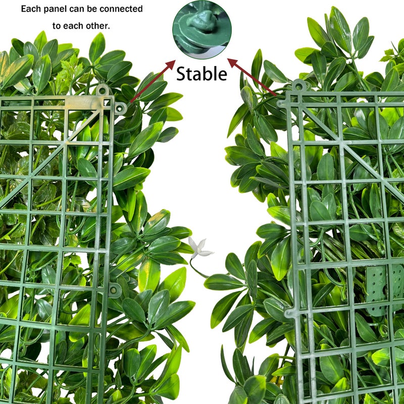 ODTORY Artificial Plant Wall Roll: 40X120 in (33.5 sqft) UV-Anti Ivy Privacy Fence Screen Faux Greenery Panels Backdrop Boxwood Ivy Vine Leaf Hedge Fence for Indoor Outdoor Green Decor - Image 4