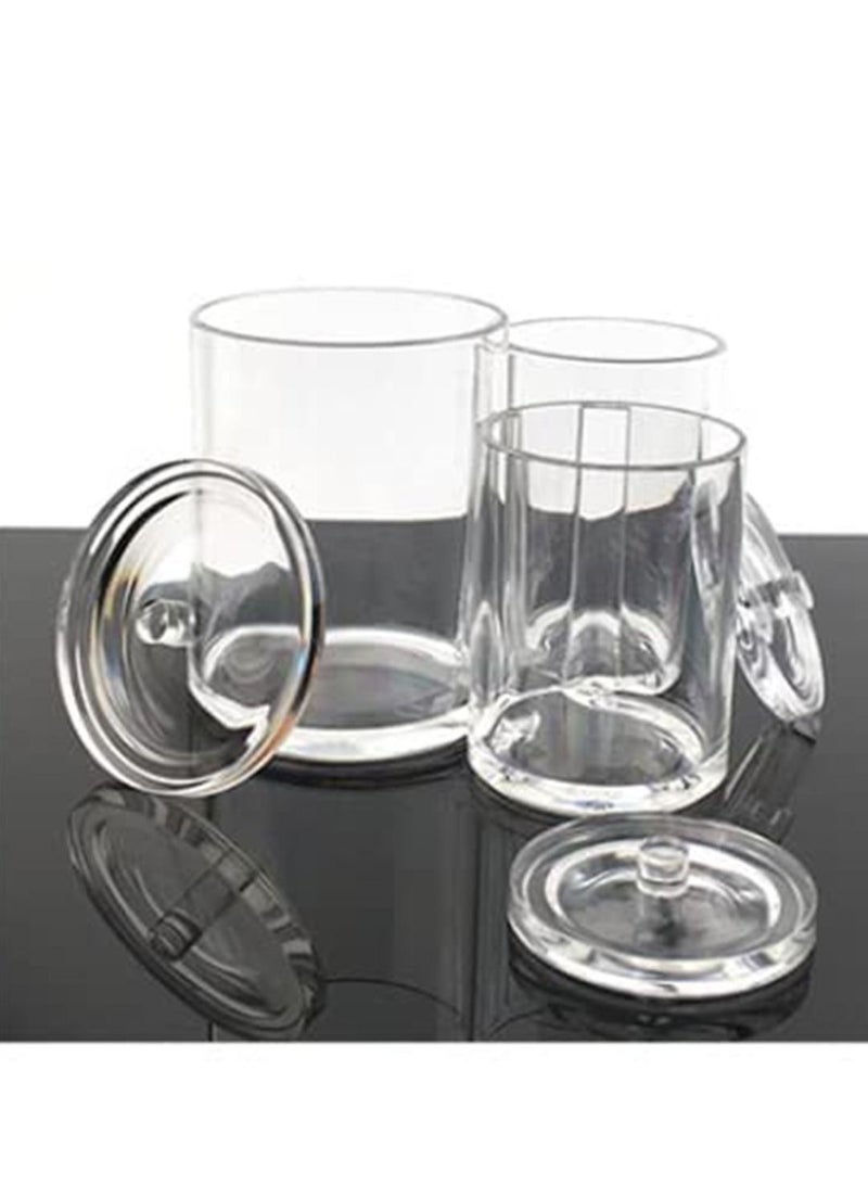 Connected Compartments 100% Acrylic Cotton Bud and Ball Holder - Cosmetic Storage Makeup Organizer - Bath Accessory - Image 5