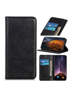 Case Cover For For Sony Xperia Ace II Magnetic Crazy Horse Texture Horizontal Flip Leather Case with Holder & Card Slots & Wallet(Black)