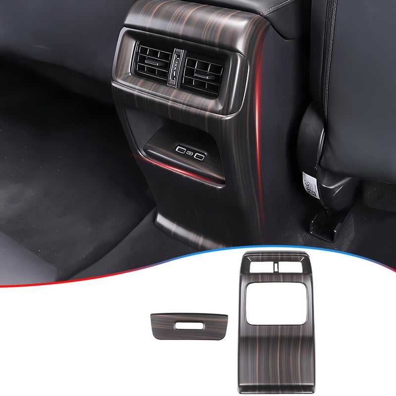 MUXEE Central Control Rear Air Condition Vent Outlet Cover Trim for Honda CRV CRV 2023 2024 2025 2026 ABS Wood Grain Sport Interior Accessories