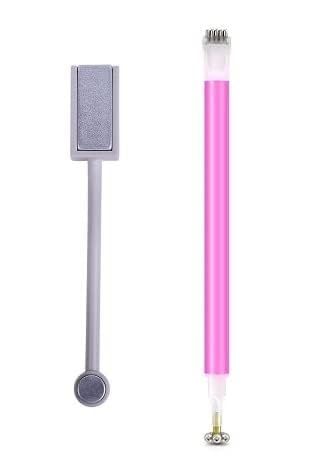 BOZLIN 2 Pcs 3D Cat Eyes Nail Art Magnetic Pen Set Double Head Magnet Stick UV Gel Magic Manicure Tools For DIY - Image 1