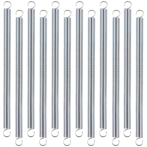 Waldeinsamkeit 12 Pcs Extension Spring, 3/8 x 6-1/2 Inch, 0.047 Inch Spring Dual Hook Ends Zinc Plated Extension Springs for Home Repairs DIY Springs Assortment for Machinery Construction Industrial - Image 1