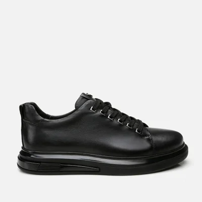 Hotiç 02AYH296460A100 GENUINE Leather Black Men's Casual Shoes
