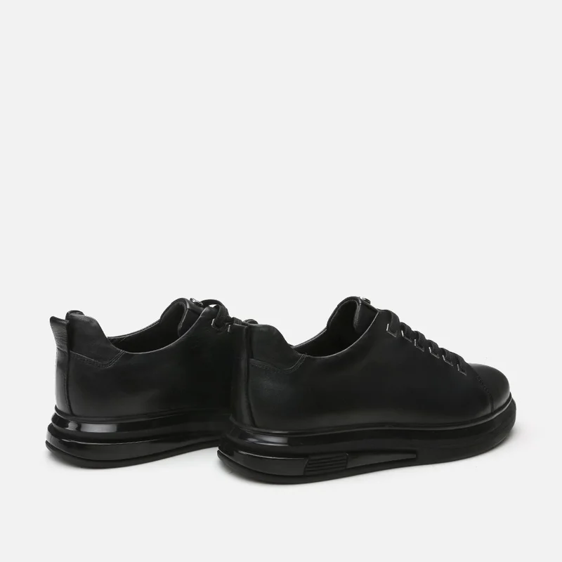 Hotiç 02AYH296460A100 GENUINE Leather Black Men's Casual Shoes
