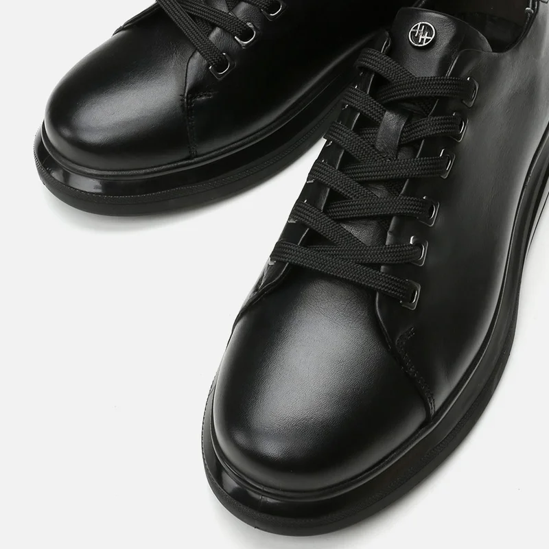 Hotiç 02AYH296460A100 GENUINE Leather Black Men's Casual Shoes