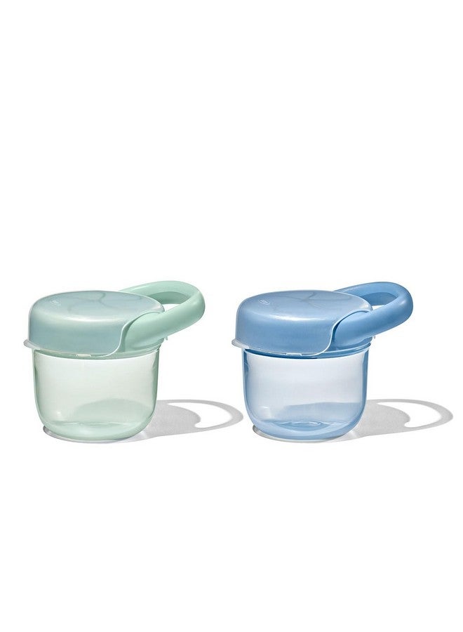 OXO Tot Snack Cup with Lid - 2 Pack, Opal and Dusk - Image 1