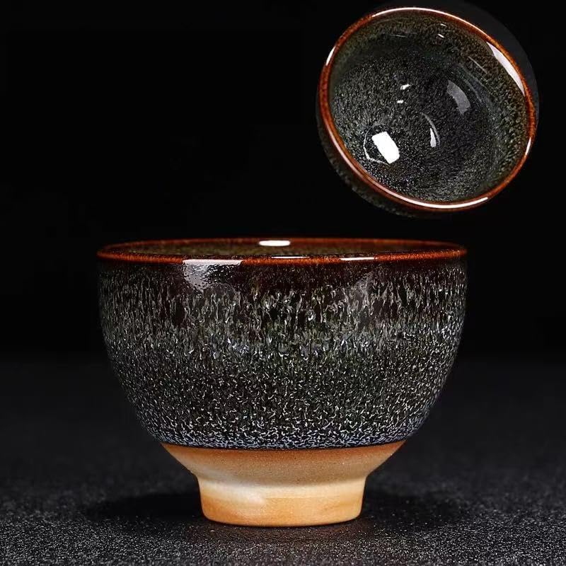 WZHSBSAQ Teacups, Sake Cups Handmade Ceramic Mug Set 2.5 oz (Approx. 70.9 g) 6 Color Earthenware Teacups, Sake Cups (Set of 6) - Image 4