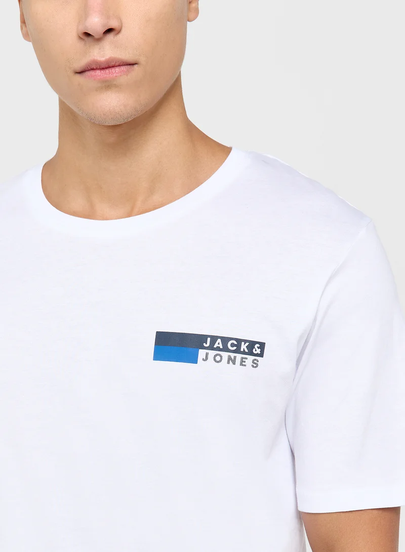 جاك اند جونز Graphic Crew Neck T-Shirt