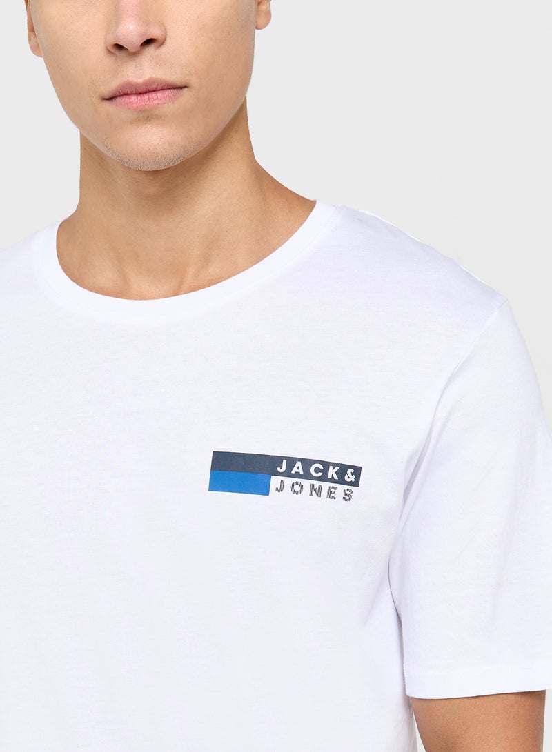 جاك اند جونز تيشيرت بياقة دائرية مزين برسمة - Image 3