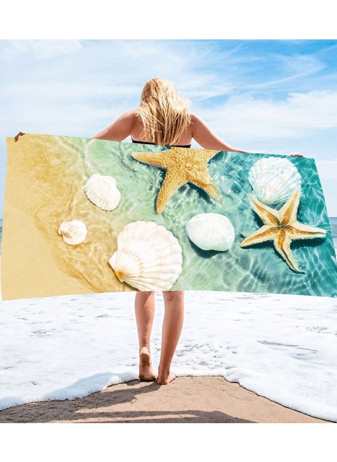 ZVEV Beach Towel Oversized Microfiber Beach Towels for Travel Quick Dry Towel for Swimmers Sand Proof Beach Towels for Women Men Girls Cool Pool Towels Beach Accessories Super Absorbent Towel 70*140cm  - Image 4