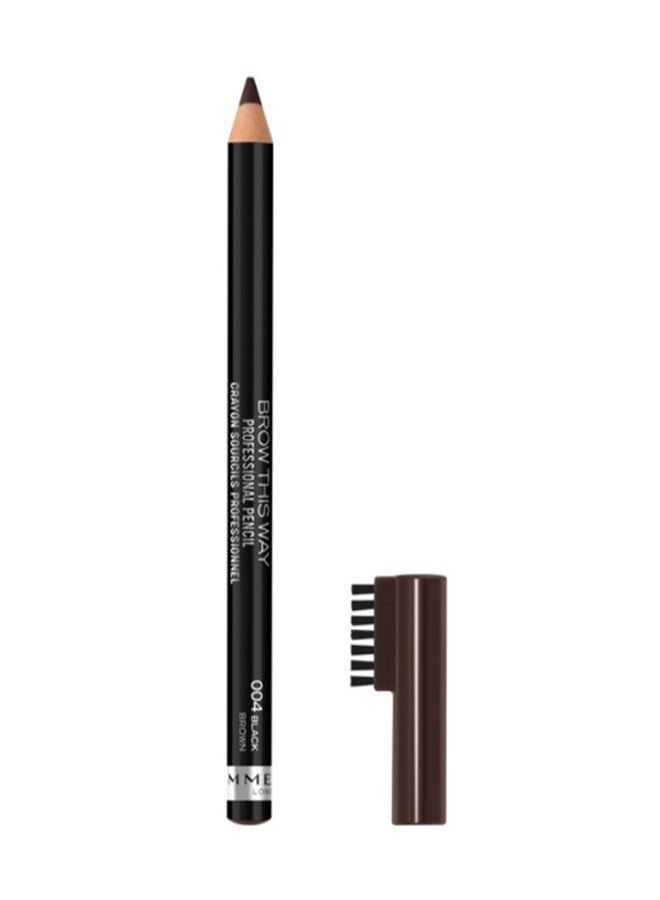 RIMMEL LONDON Glameyes Professional Liquid Eyeliner, 3.5 ml, 01 Black Glamour & Rimmel Brow This Way Professional Eyebrow Pencil Shade 004 Black Brown & Scandaleyes Waterproof Kohl Kajal Pencil Eyeliner 1.3 g 001 BlackBundle - Image 3