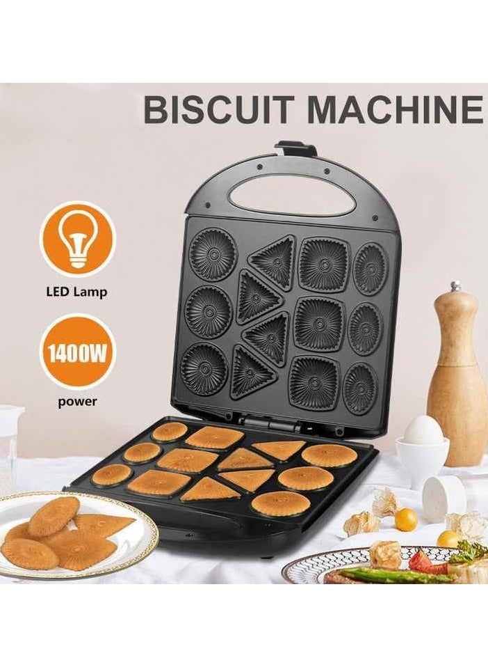 Cookie Maker Machine 1400W with 13 Hole Non-Stick Surface Stable Temperature Control High-Performance Electric Cookie Press, Perfectly Baked Cookies Biscuit Home Baking Parties Special Occasions  - Image 1