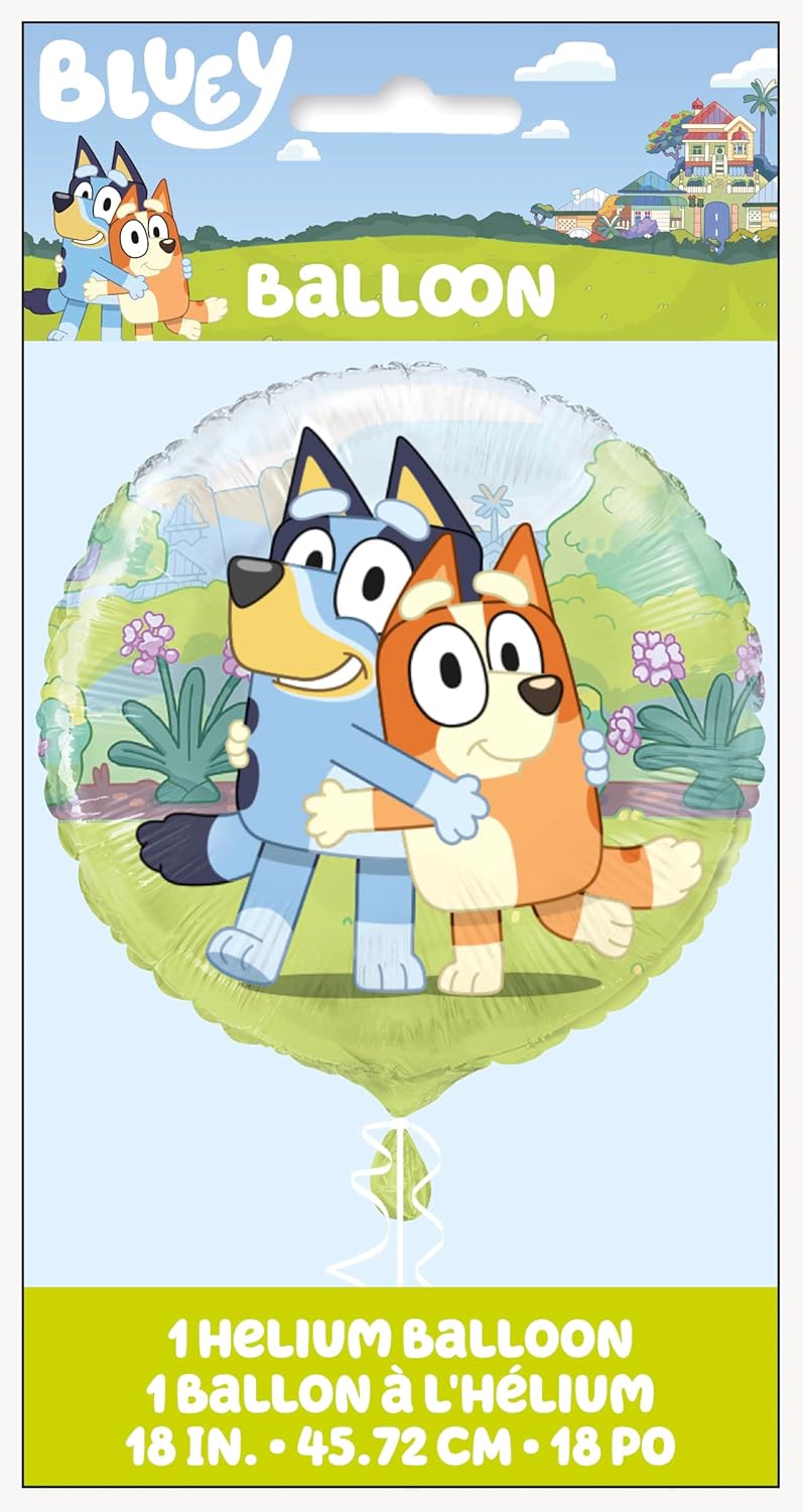 Unique Bluey Birthday Party Supplies  Decorations  Large 28 Foil Bluey Balloon  18 Round Foil Balloon  Sticker - Image 4