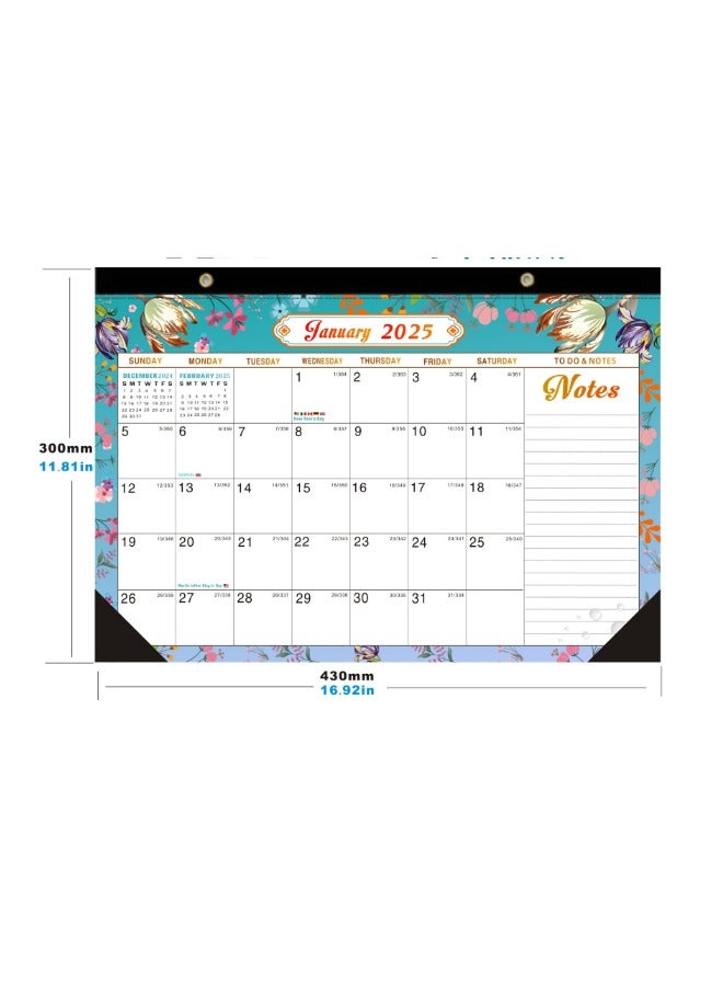 تقويم الحائط من يناير 2025 إلى يونيو 2026، تقويم غرفة المعيشة تقويم الحائط لمدرسة وزارة الداخلية - Image 3