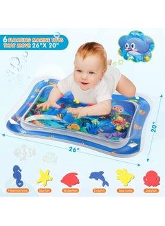 MUMS PLANET Tummy Time Water Mat, Extra Large Multi-Stage Activity Center Baby Toys & Sensory Toys, Baby Toys for new born , Inflatable Playmat Visual Stimulation Gift For Boys Girls Toys  - Image 4