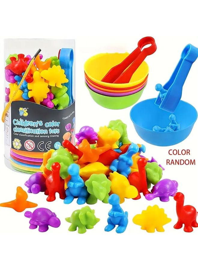 Multicolored Rubber Counting Dinosaur Sorting Toy STEM Learning Games for Kids 3 Years Old - Image 2