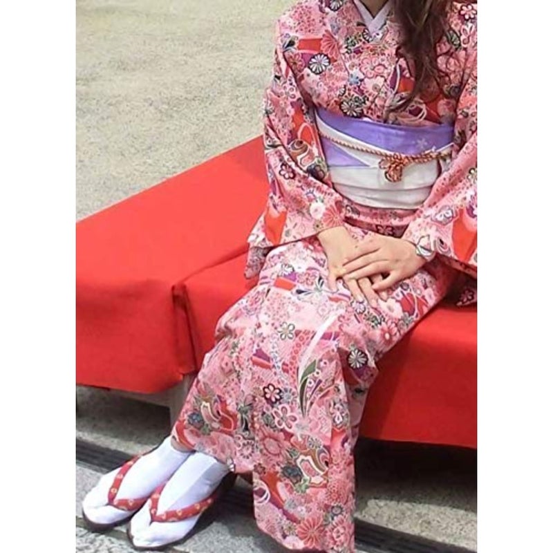 Japanese Tabi Socks Two Toe Non Slip Socks Kimono Anime Cosplay White - Image 2