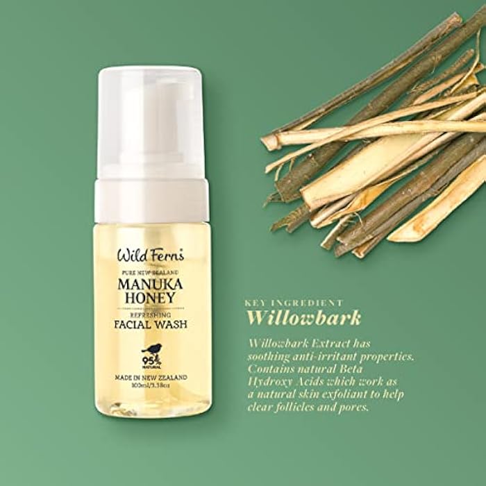 Wild Ferns Manuka Honey Refreshing Facial Wash, 95% Natural, 100 milliliters - Image 5