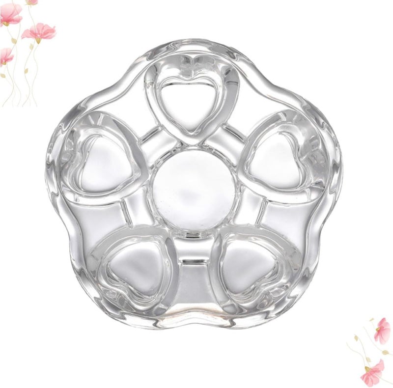 Ciieeo Heart-Shaped Glass Tea Pot Base, Creative Insulated Glass Warmer Stand, Heat-Resistant Crystal Teapot Heating Base for Home Tea Accessories - Image 5