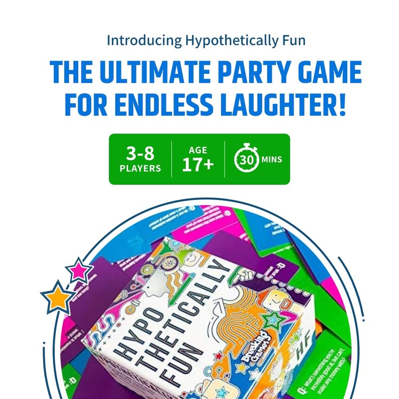 Breaking Games Hypothetically Fun - an Icebreaker Card Game, 350 Thought-Provoking Questions for Deeper Connections & Endless Laughs - Perfect for Game Night & Gatherings, Ages 14+ - Image 1