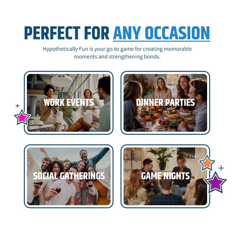 Breaking Games Hypothetically Fun - an Icebreaker Card Game, 350 Thought-Provoking Questions for Deeper Connections & Endless Laughs - Perfect for Game Night & Gatherings, Ages 14+ - Image 4