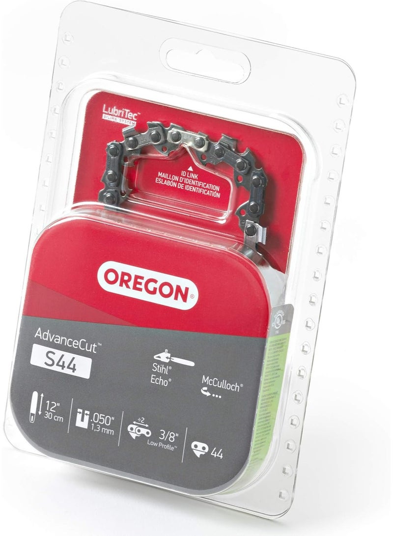 Oregon Oregon S44 AdvanceCut Replacement Chainsaw and Pole Pruner Saw Chain for 12-Inch Guide Bars, 44 Drive Links, Pitch: 3/8" Low Vibration, .050" Gauge, Fits Various Stihl Models , Grey  - Image 5
