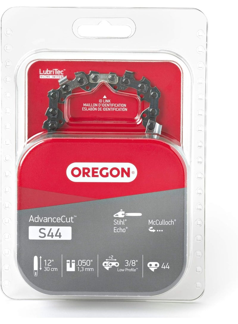 Oregon Oregon S44 AdvanceCut Replacement Chainsaw and Pole Pruner Saw Chain for 12-Inch Guide Bars, 44 Drive Links, Pitch: 3/8" Low Vibration, .050" Gauge, Fits Various Stihl Models , Grey  - Image 4
