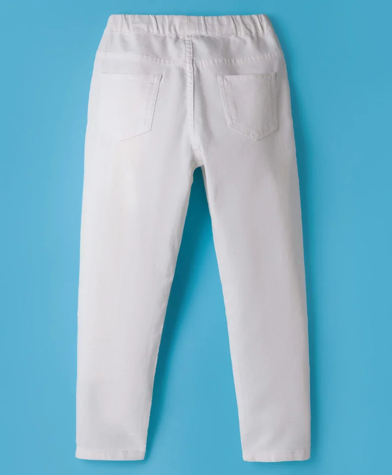 Pine Kids Pine Kids Denim Woven Full Length Washed Skinny Jeggings - White